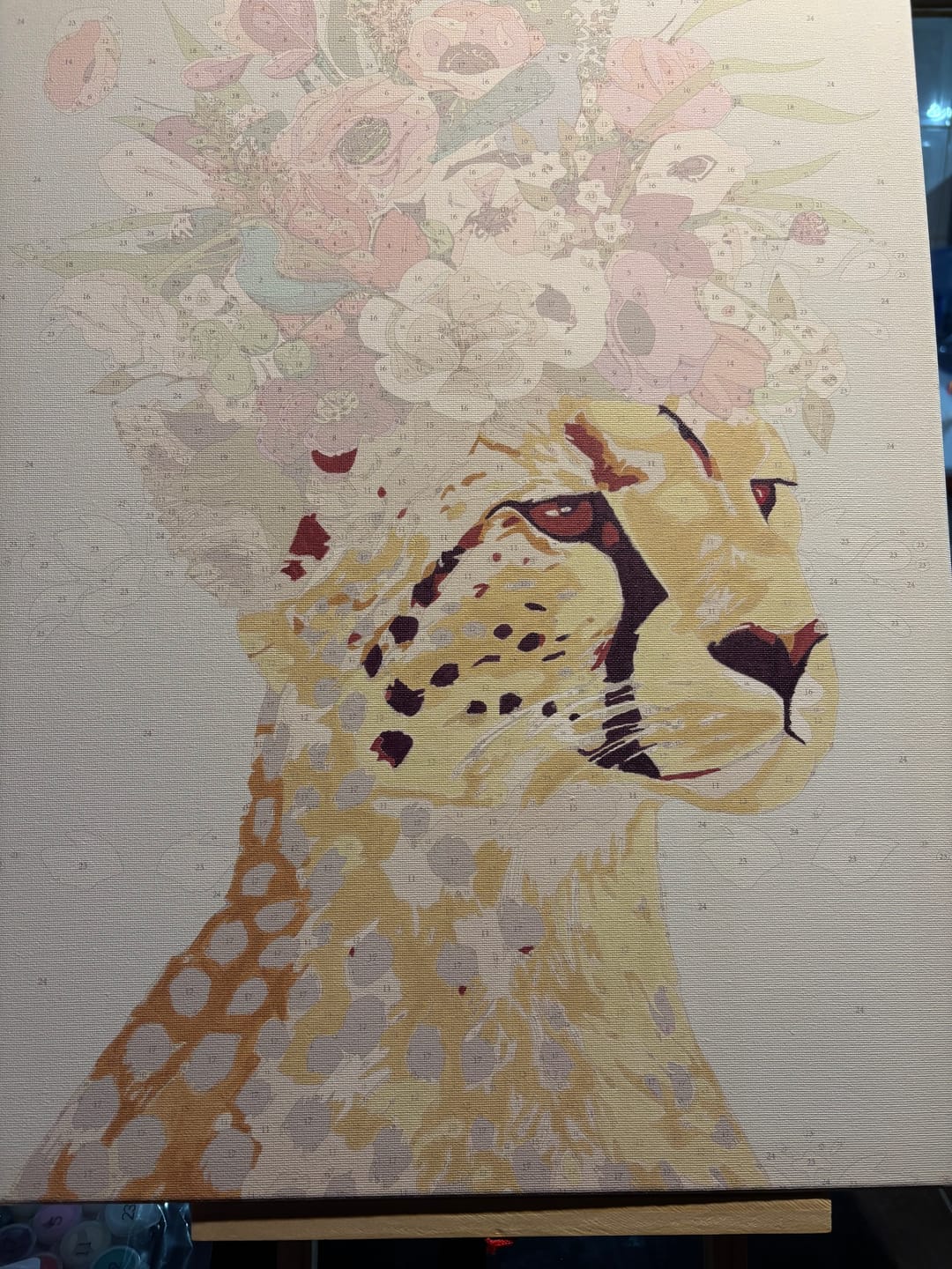 Customer photo review of Florescencia del Guepardo (Pintura por Números) 40x50 cm