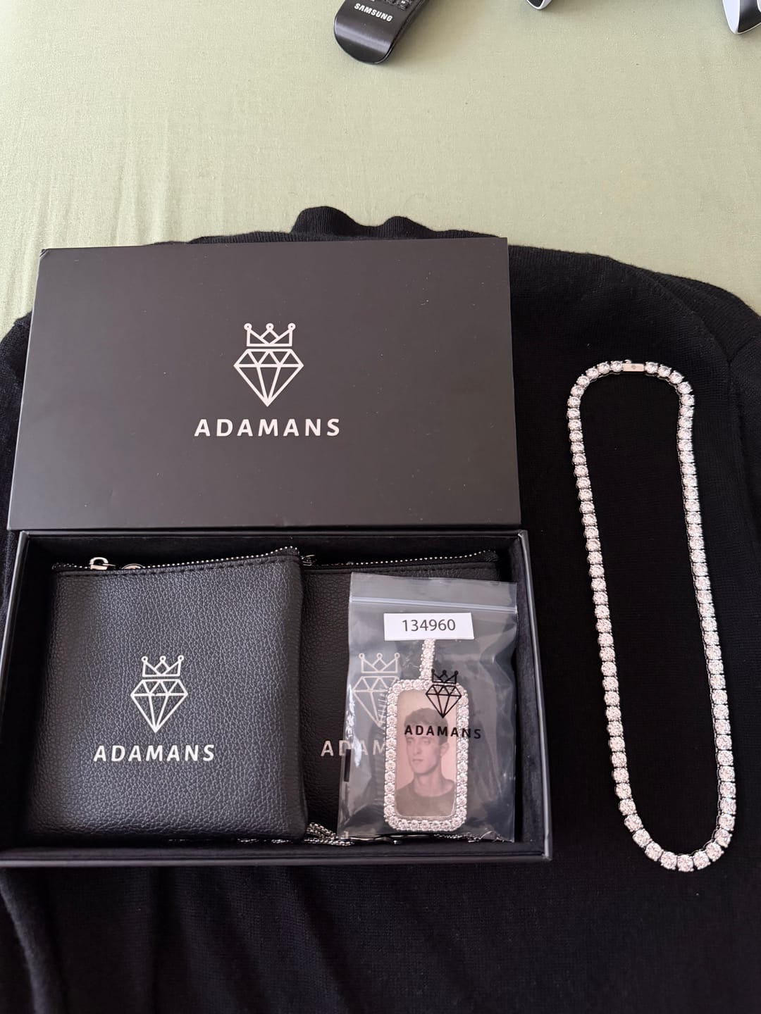 Customer photo review of 6mm Moissanite Tennis Chain - Silver - D Colour - VVS1
