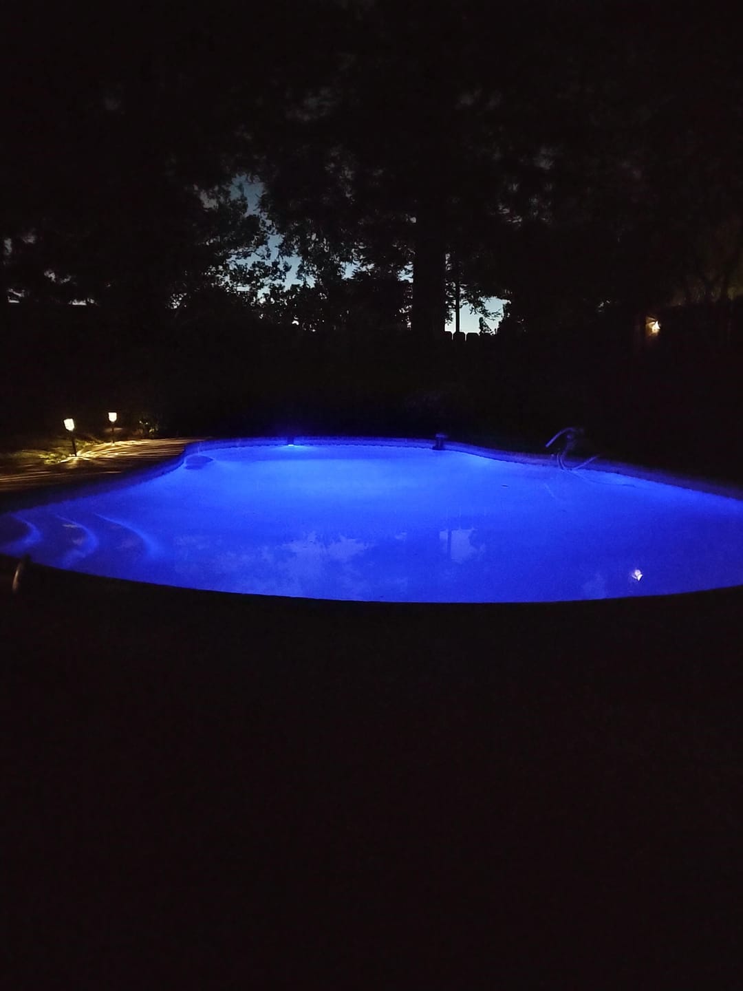 Customer photo review of Solar Pool Lights for Inground & Above Ground Pool