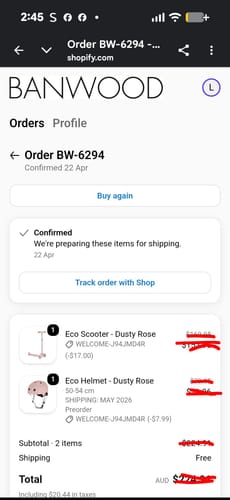 Customer photo review of Eco Scooter - Dusty Rose
