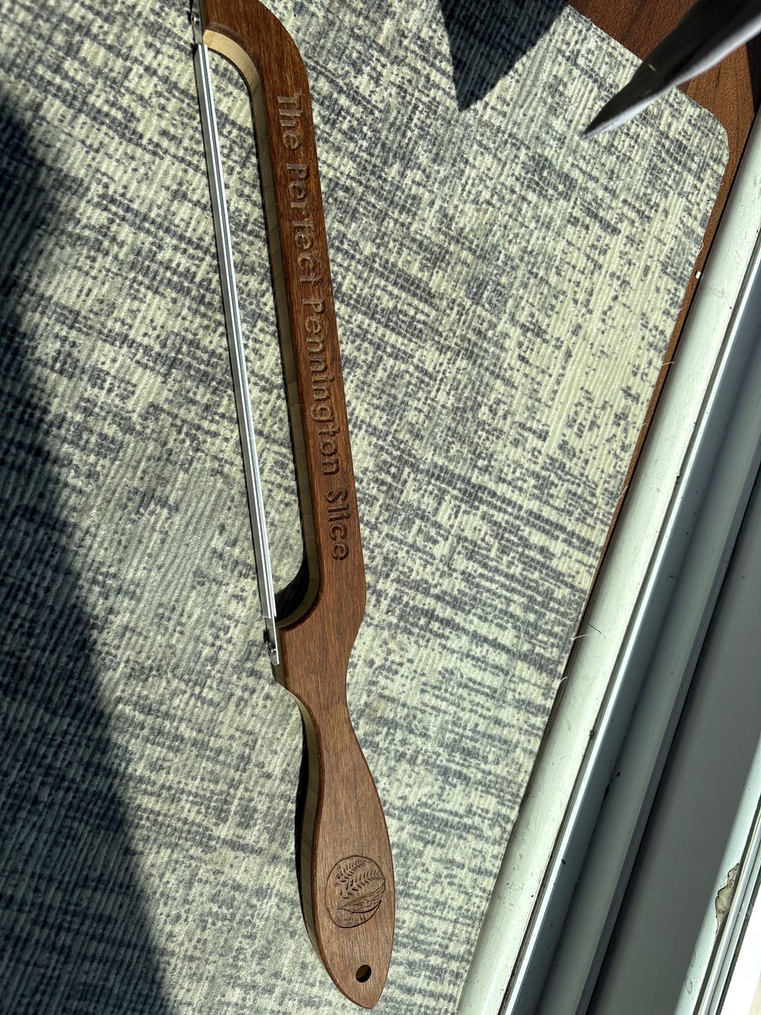 Customer photo review of Sourdough Bread Knife — Engraved Artisan Slicing Knife