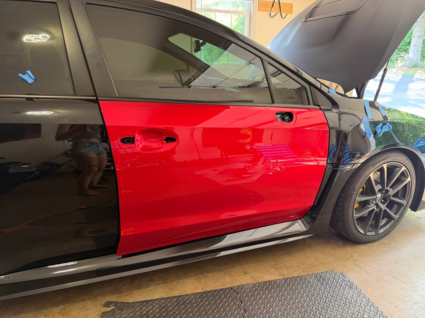 Customer photo review of Glossy Metallic Vampire Red Vinyl Wrap