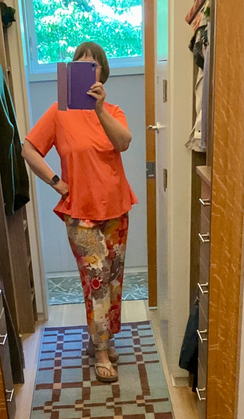 Customer photo review of Anti-Muffin-Top Flowy Tee