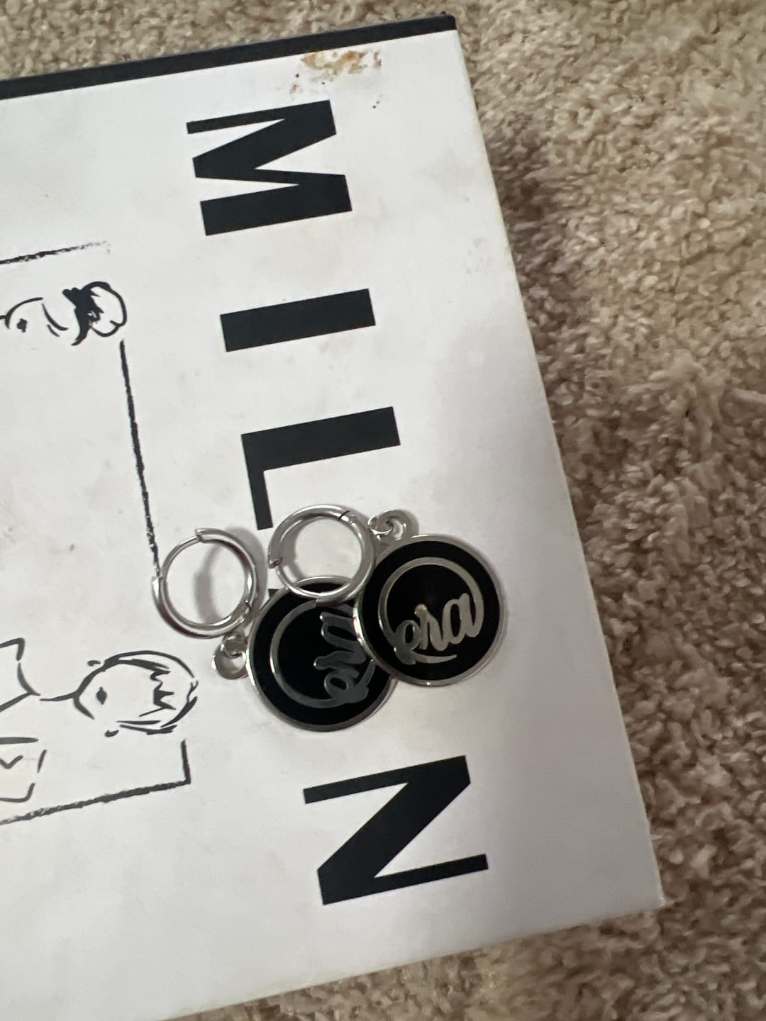 Customer photo review of Silver Diva Drop Earrings