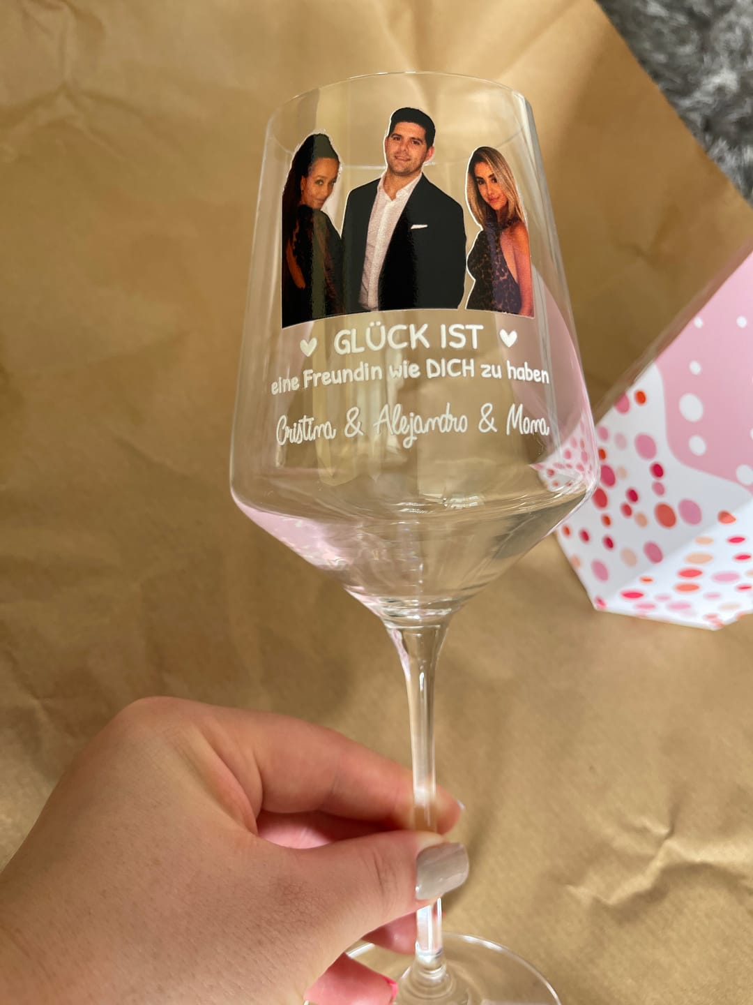 Customer photo review of Weinglas - Geschenkverpackung