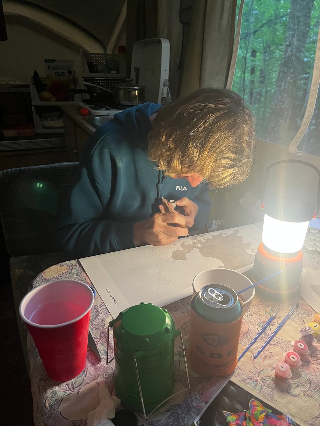 Customer photo review of Golden Vase | Paint by Number
