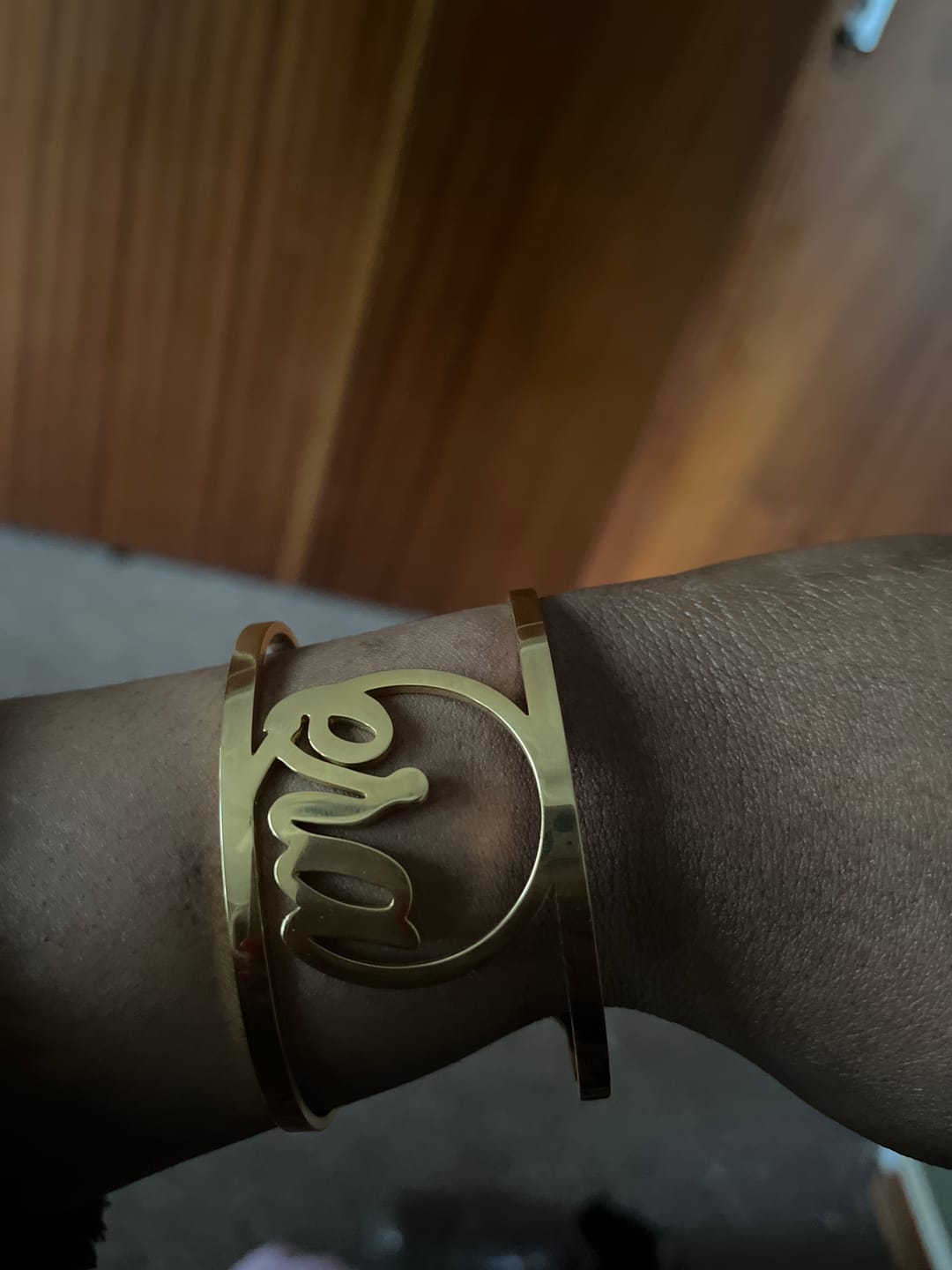 Customer photo review of Gold ERA Signature Cuff Bracelet