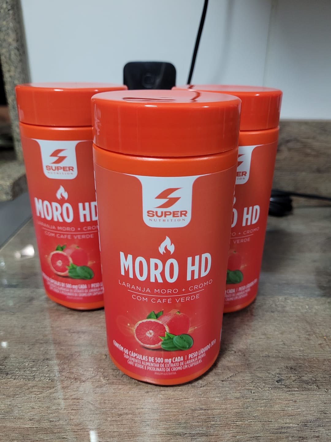 Customer photo review of Moro HD Laranja Moro, Café verde e Cromo (60 cápsulas)