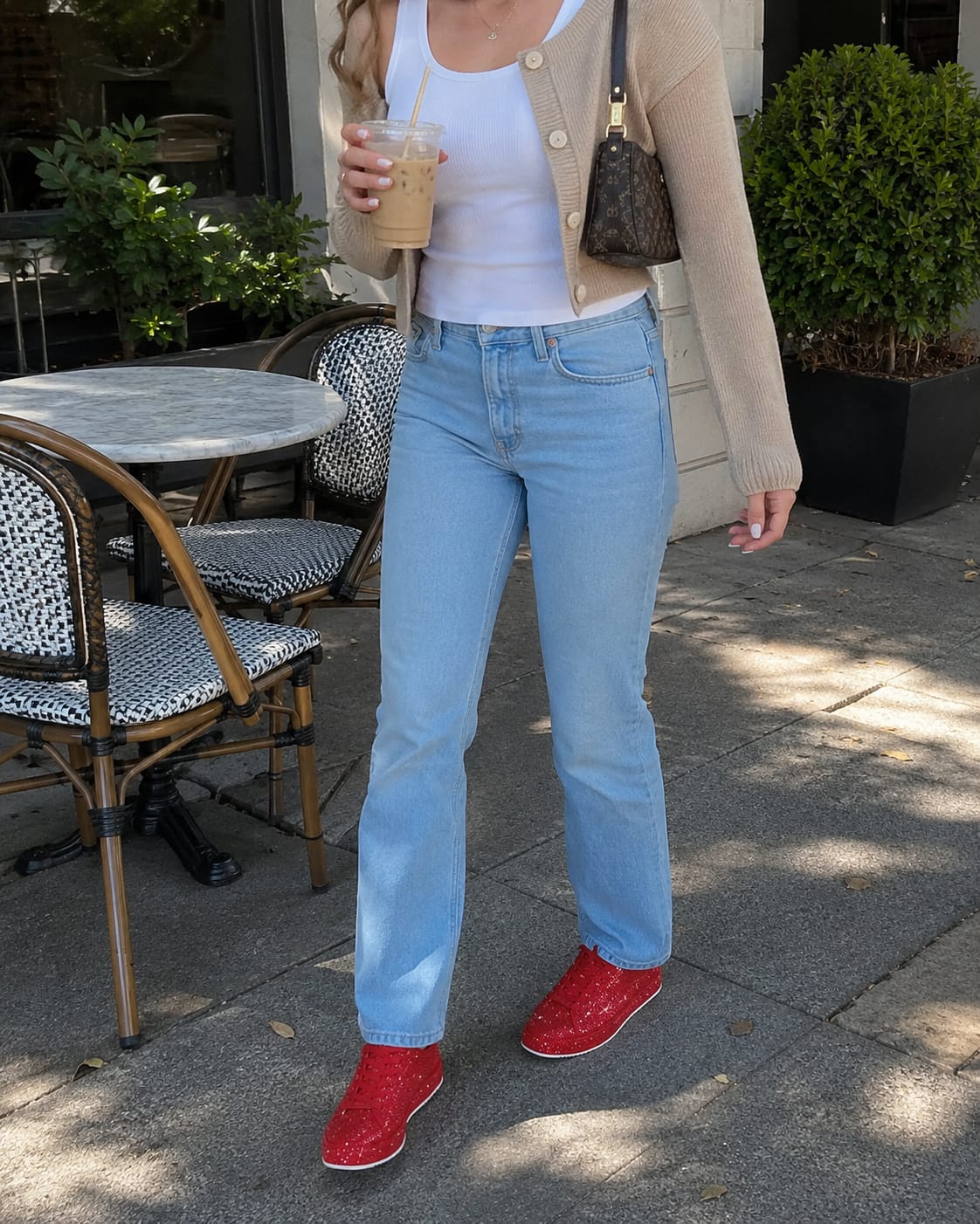 Customer photo review of Lucky Step Rhinestone Bridal Sneakers