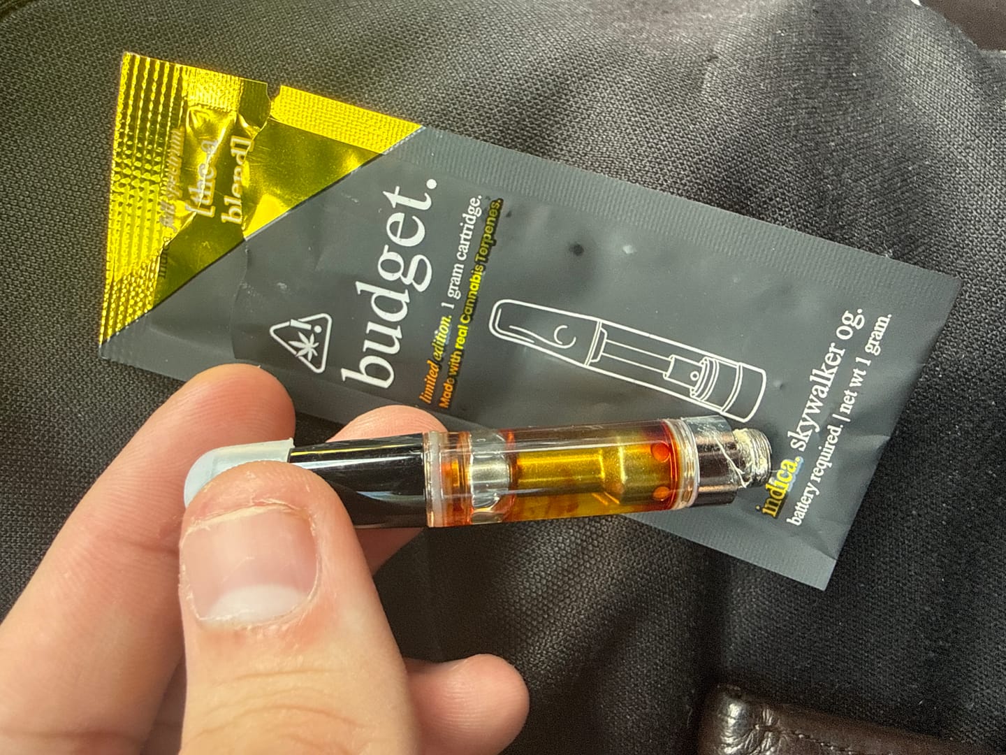 Customer photo review of 1 Gram THCA Full Spectrum Vape Cartridge | Skywalker OG - Indica