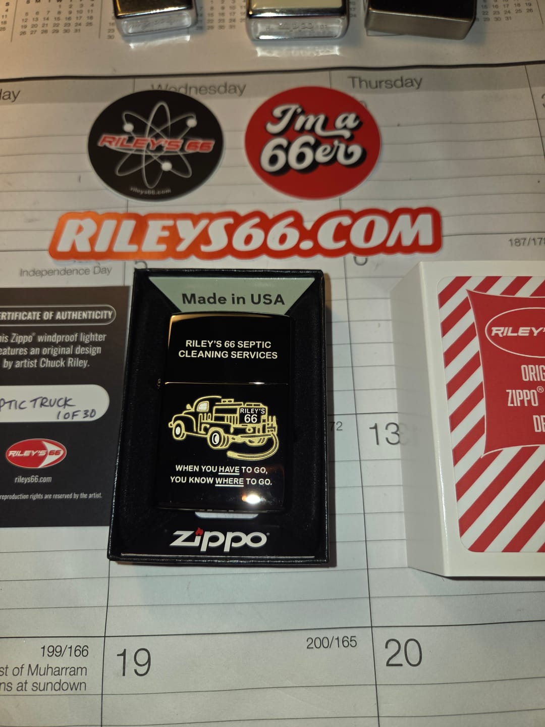 Customer photo review of Original Riley's 66 Septic Truck Zippo Lighter