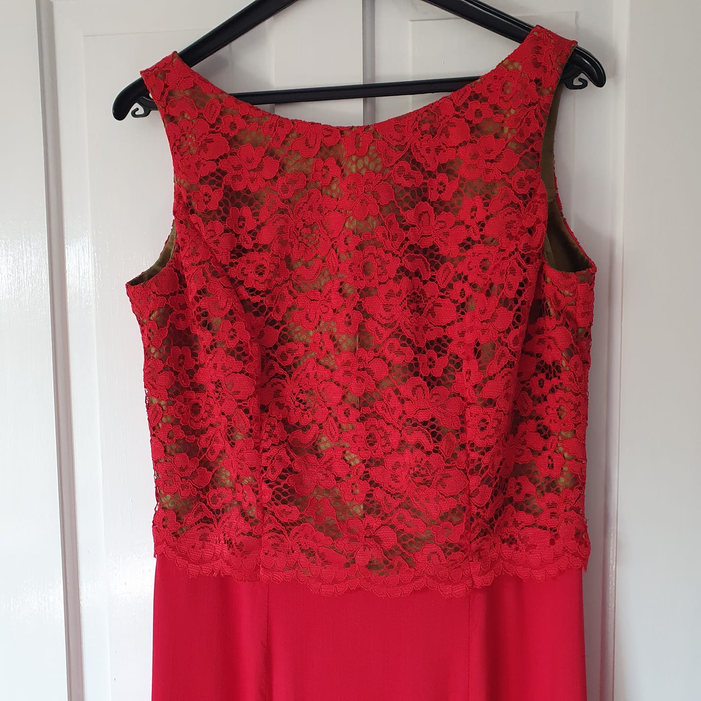 Customer photo review of Floral Corded Lace Fabric