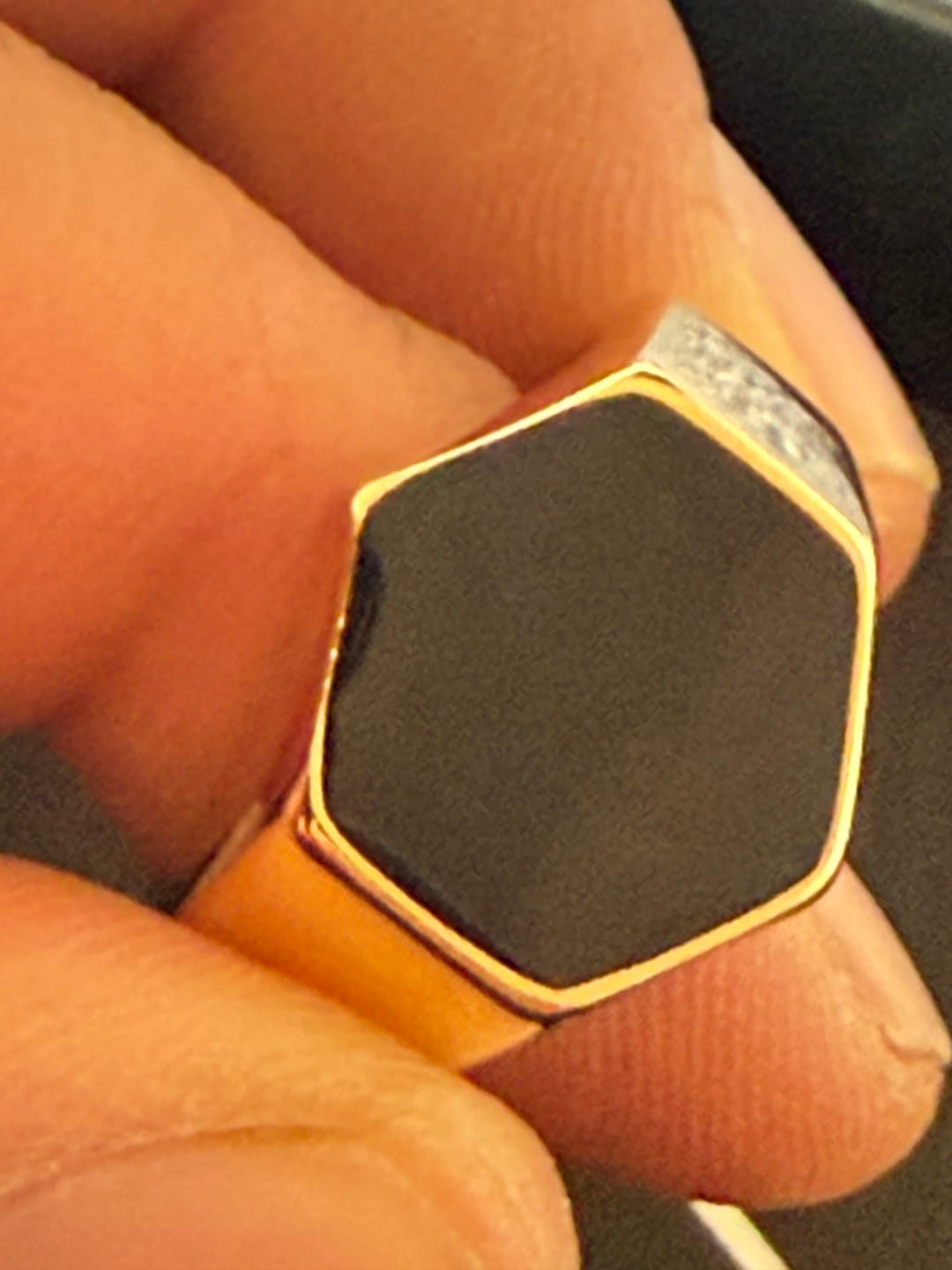 Customer photo review of Anillo Classic Onyx Oro
