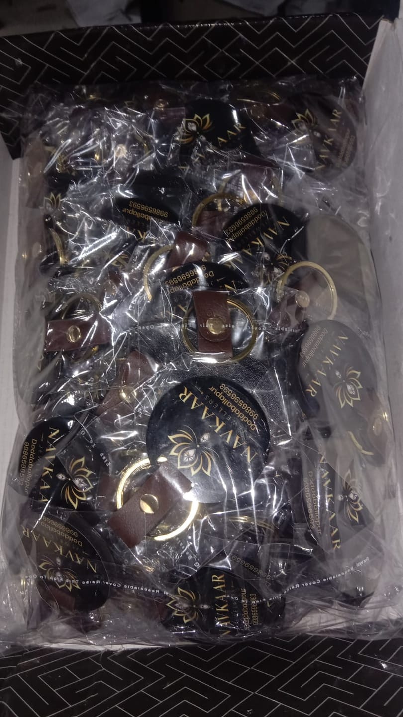 Customer photo review of Customized Premium Belt Keychains | Best for Brand Promotion | PrintMine.in