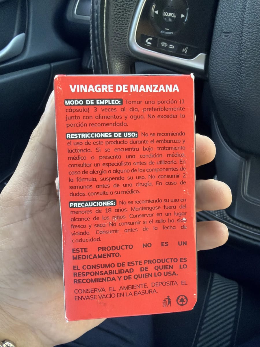 Customer photo review of Vinagre de Manzana + Inulina de Agave 150 caps