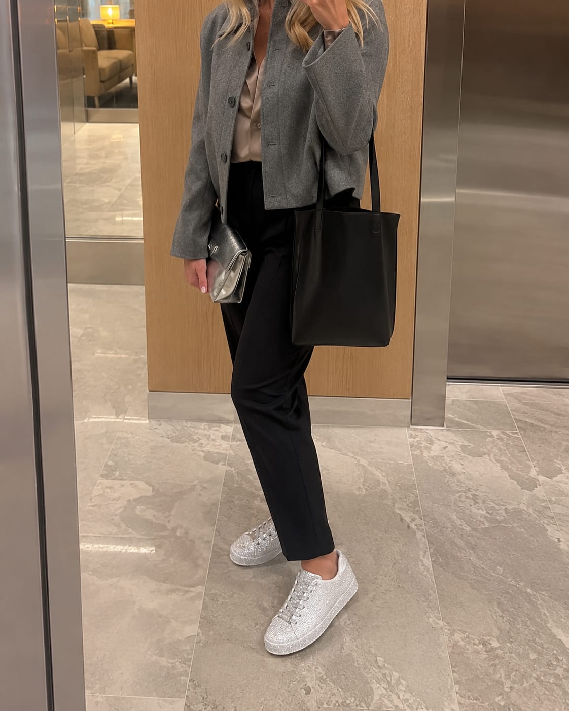 Customer photo review of Lucky Step Rhinestone Bridal Sneakers