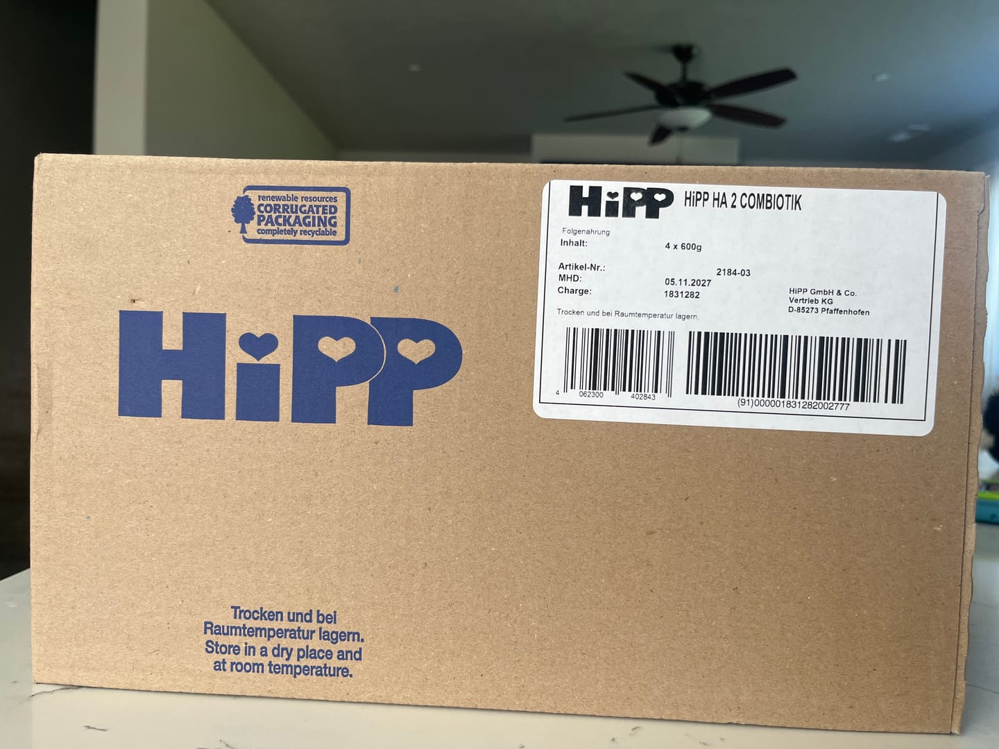 Customer photo review of HiPP Stage 2 Hypoallergenic (HA) Formula 600g