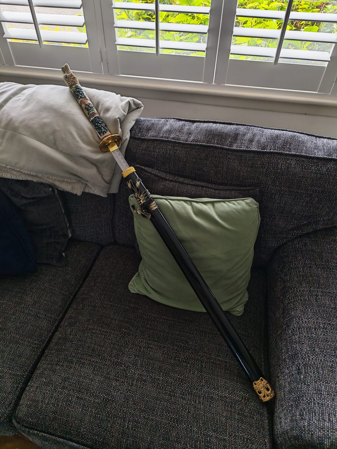 Customer photo review of Highlander Endgame - Duncan Macleod Display (Straight Blade) Katana