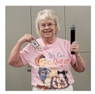 Customer photo review of We Can Quilt It T-shirt