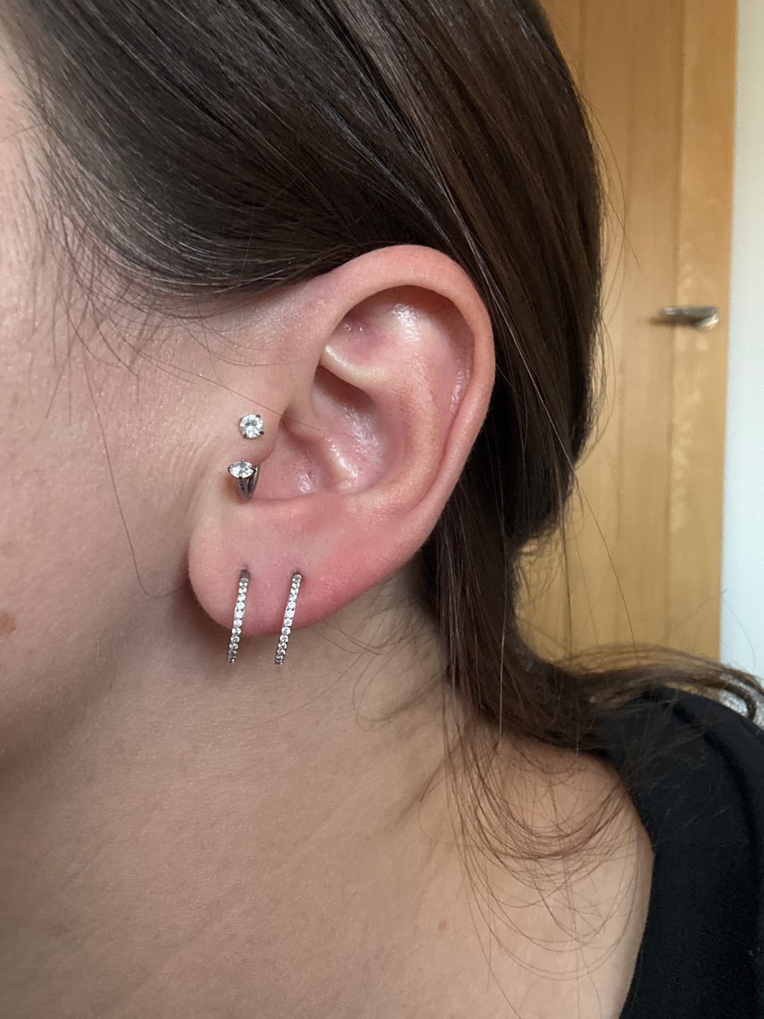 Customer photo review of Roxi U hoop silver