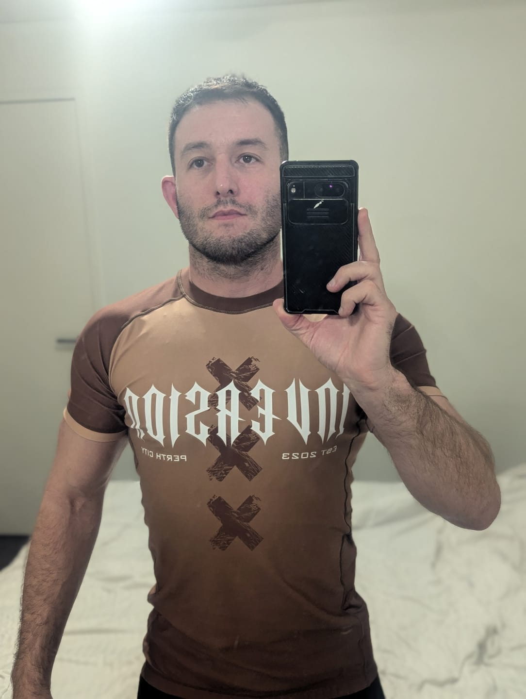 Customer photo review of Brown Belt Rash Guard (Ranked)