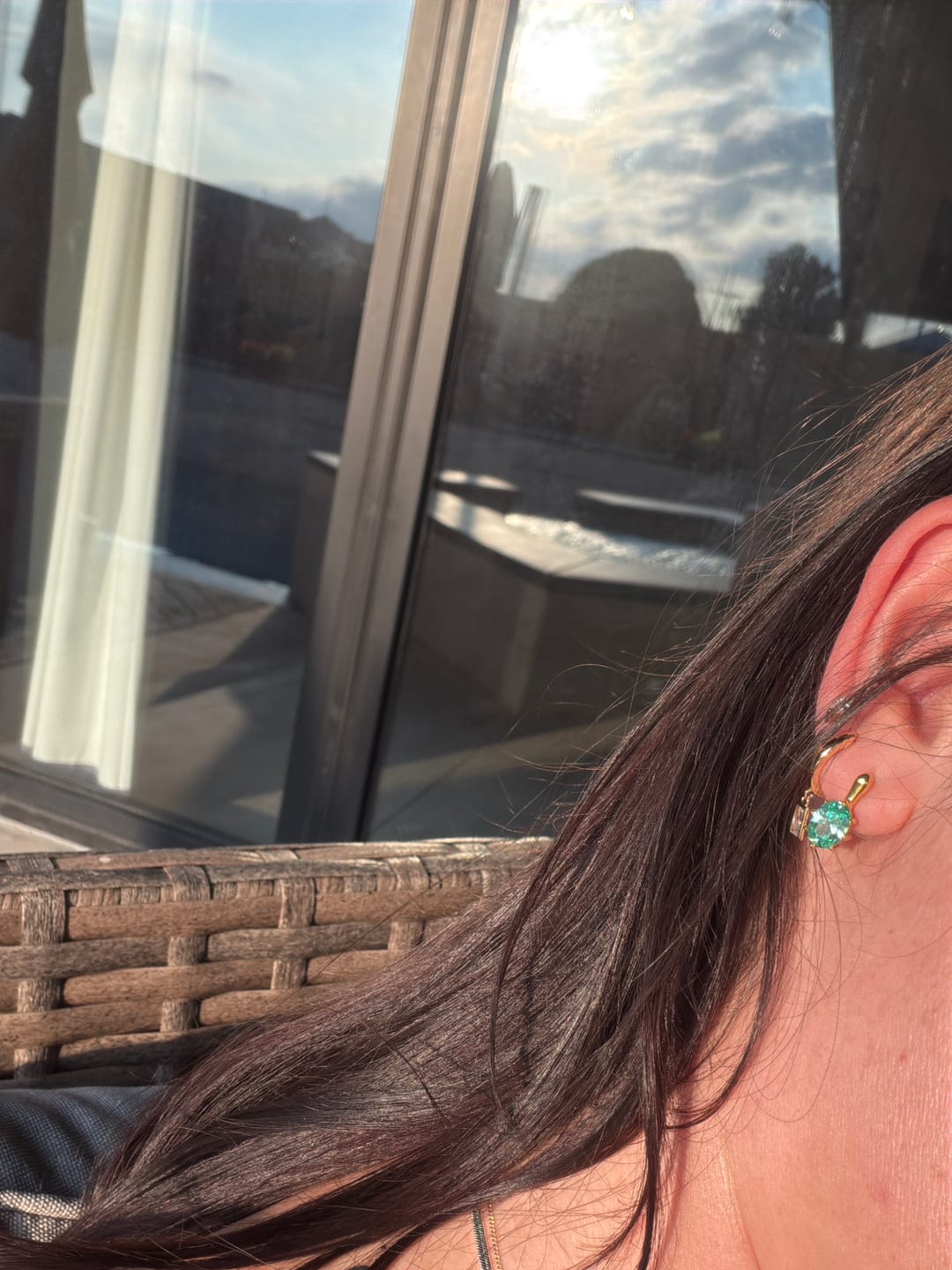Customer photo review of The Romy Earrings