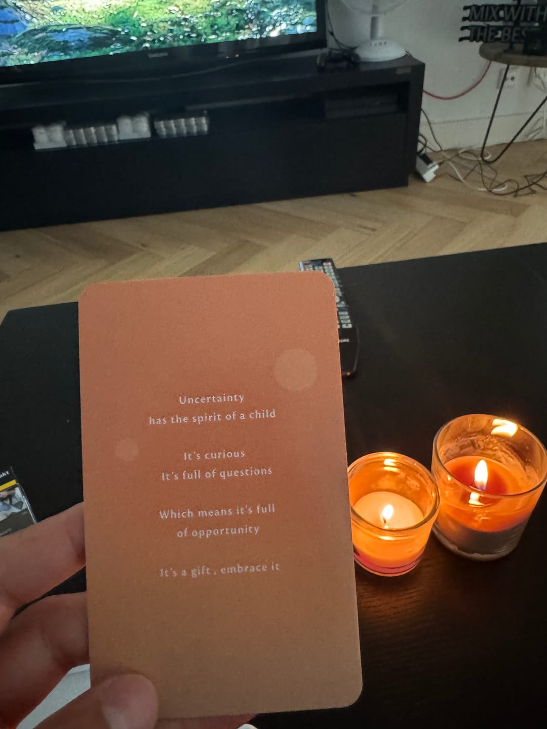 Customer photo review of Hindzsight Reminder Deck