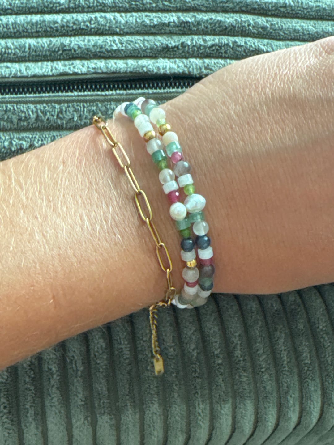 Customer photo review of Maui Paperclip Bracelet (Bundle)