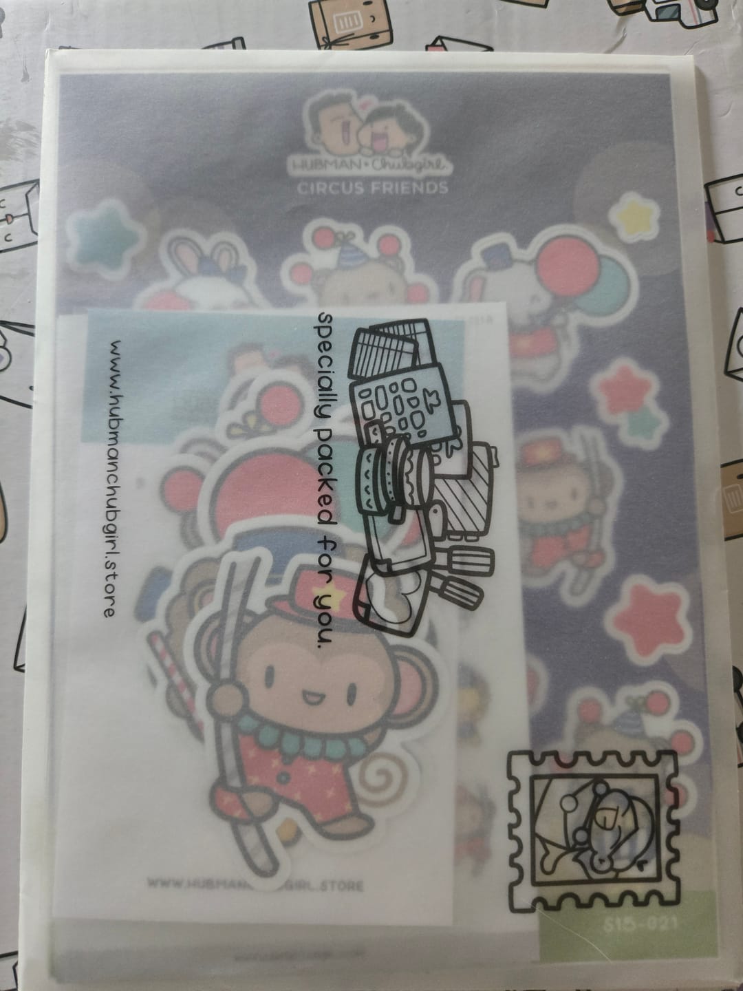 Customer photo review of Circus Friends Sticker Set