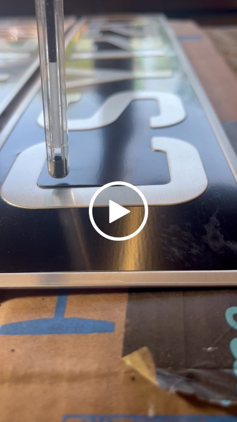 Customer video review of Classic Oblong Metal Pressed Number Plate - 520mm x 111mm