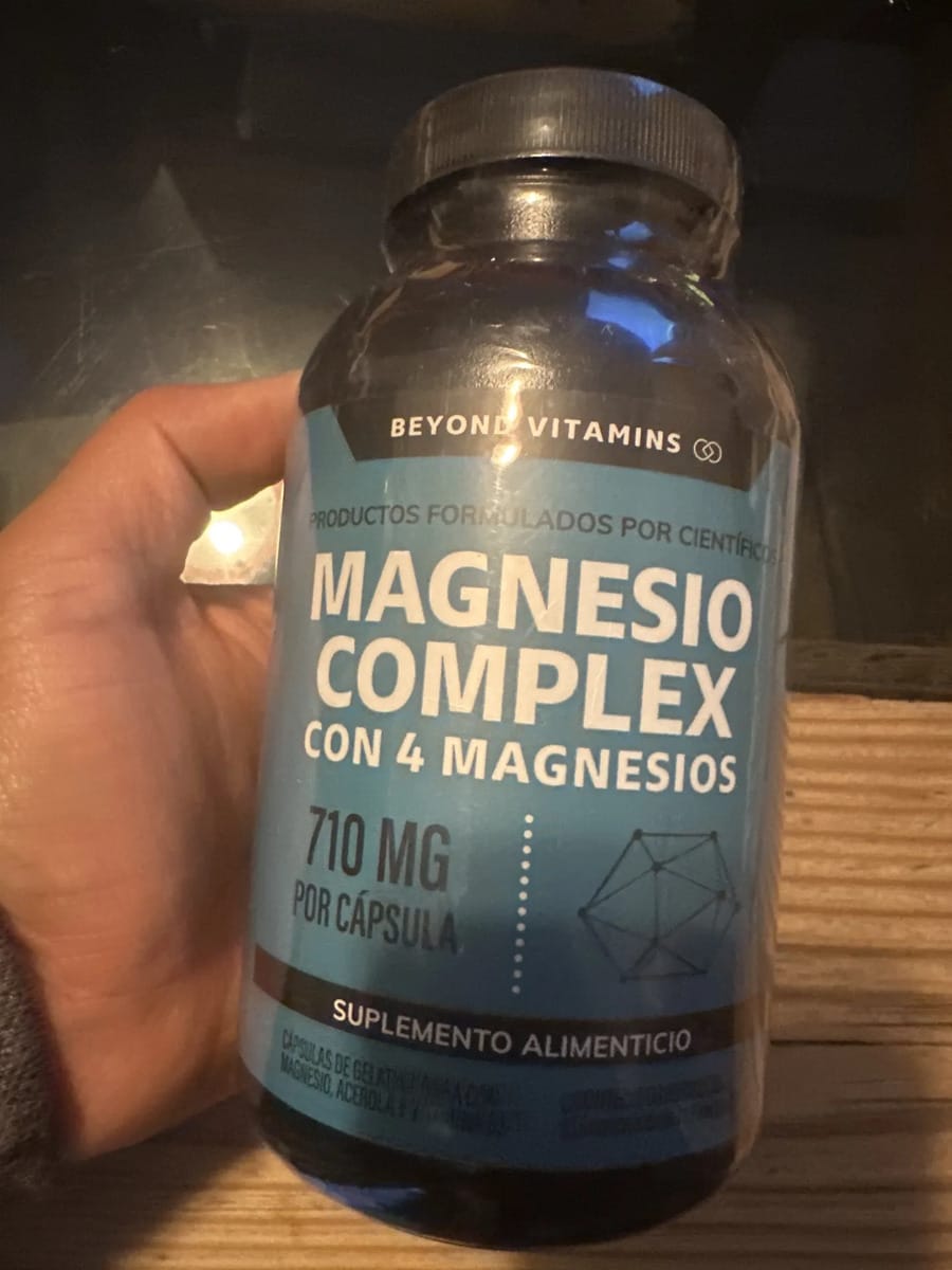 Customer photo review of Magnesio complex con 4 magnesios - 180 cápsulas