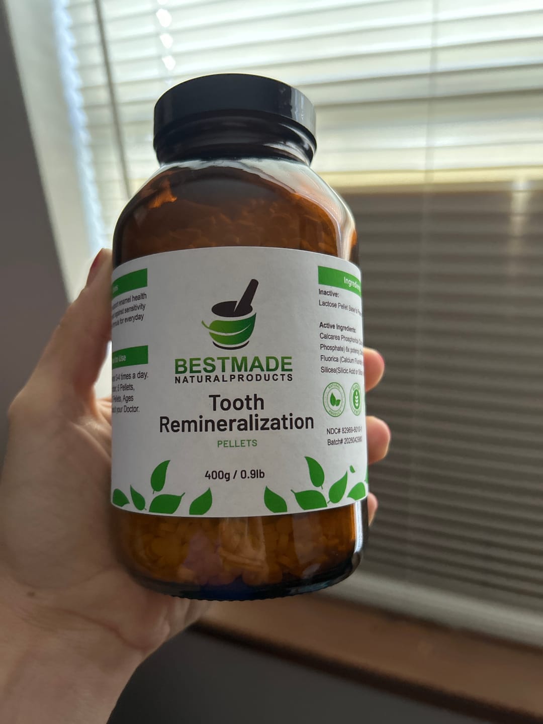 Customer photo review of Tooth Remineralization Support - Cell Salt Combination to Reduce Sensitivity, Protect Enamel & Strengthen Teeth | Homeopathic, Non-Toxic, Natural, Pellets, Big Jar