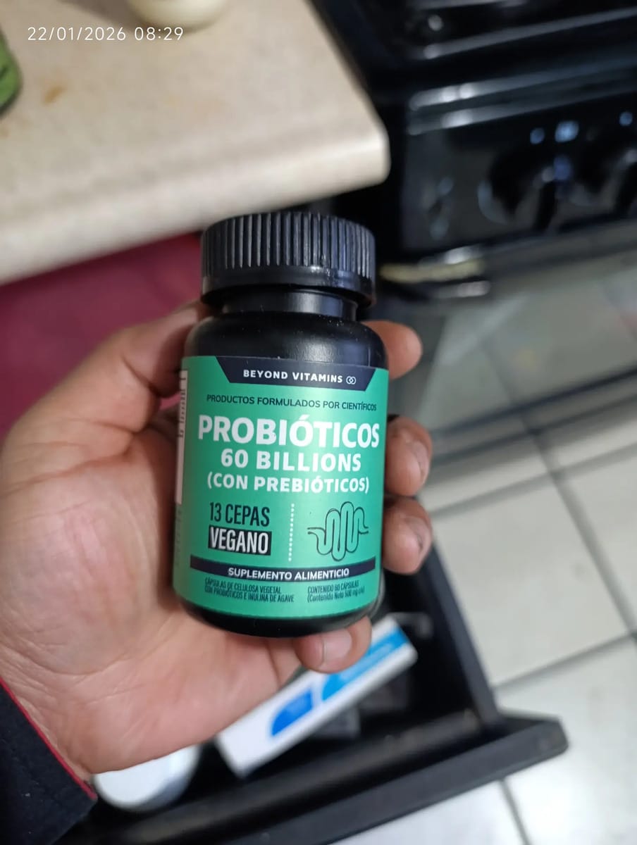 Customer photo review of Probióticos 60 billions (Con prebióticos) - 60 cápsulas