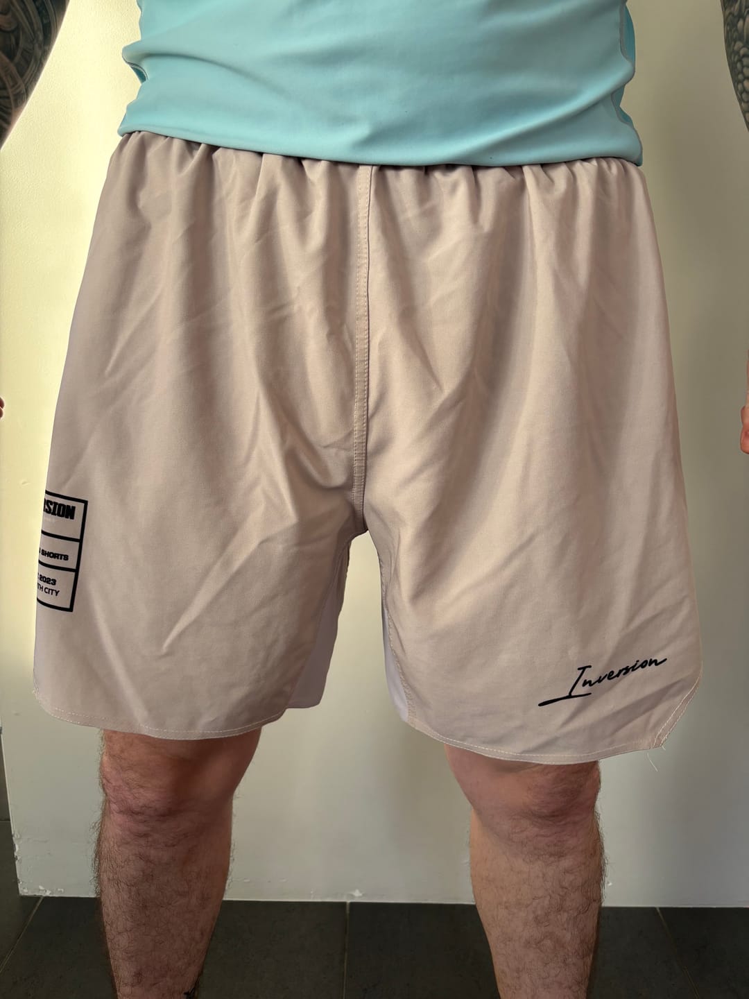 Customer photo review of JJDW WHITE SERIES - 2 IN 1 BJJ SHORTS