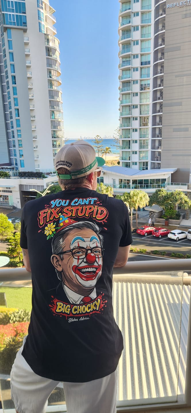 Customer photo review of Big Chocky | Clown Show Tee