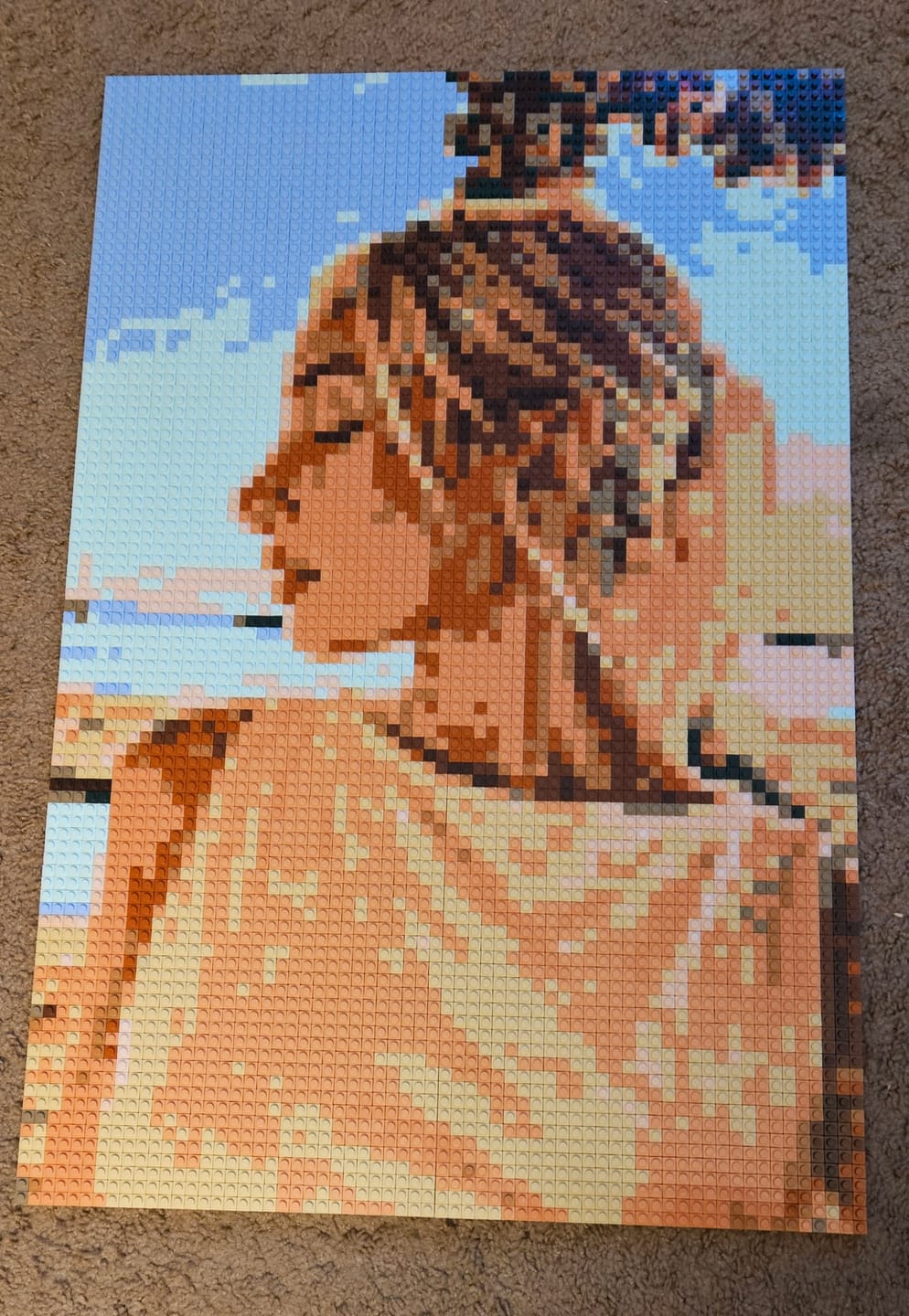 Customer photo review of Custom Bricked Mosaic Portrait 20x30"