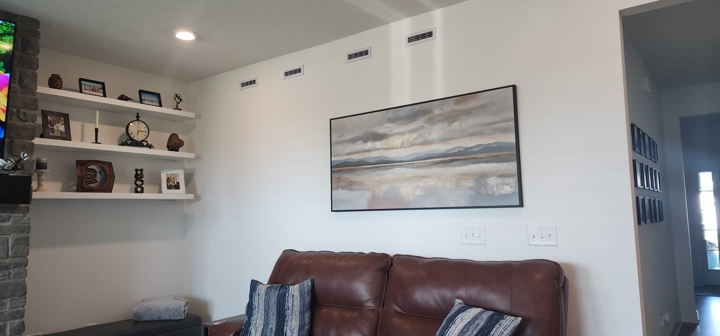Customer photo review of Ocean And Sky Abstract Textured Wall Art #OS140