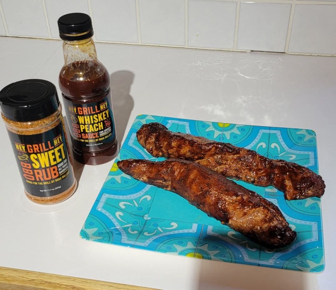 Customer photo review of Whiskey Peach BBQ Sauce