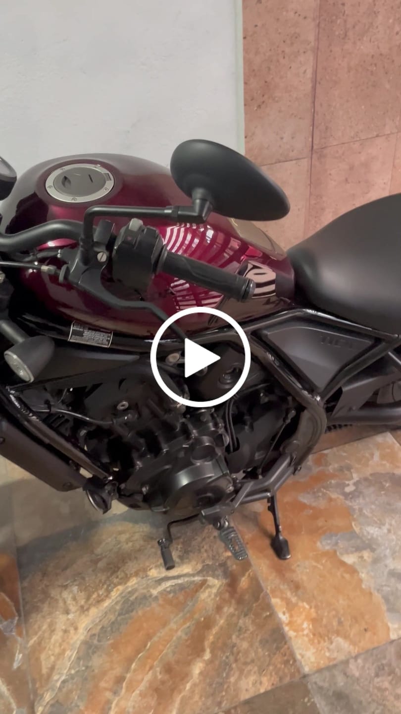 Customer video review of Iron Born Blade 25" Sissy Bar with Foldable Luggage Rack for Honda Rebel 1100 CMX1100 Matte Black