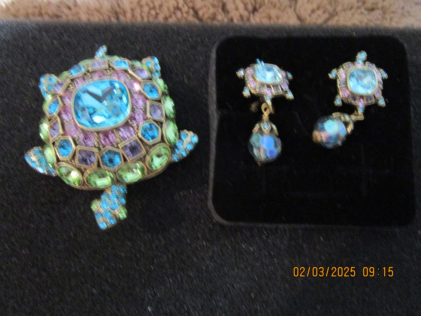 Customer photo review of HEIDI DAUS®"Turtle-y Fabulous" Beaded Crystal Turtle Petite Drop Earring
