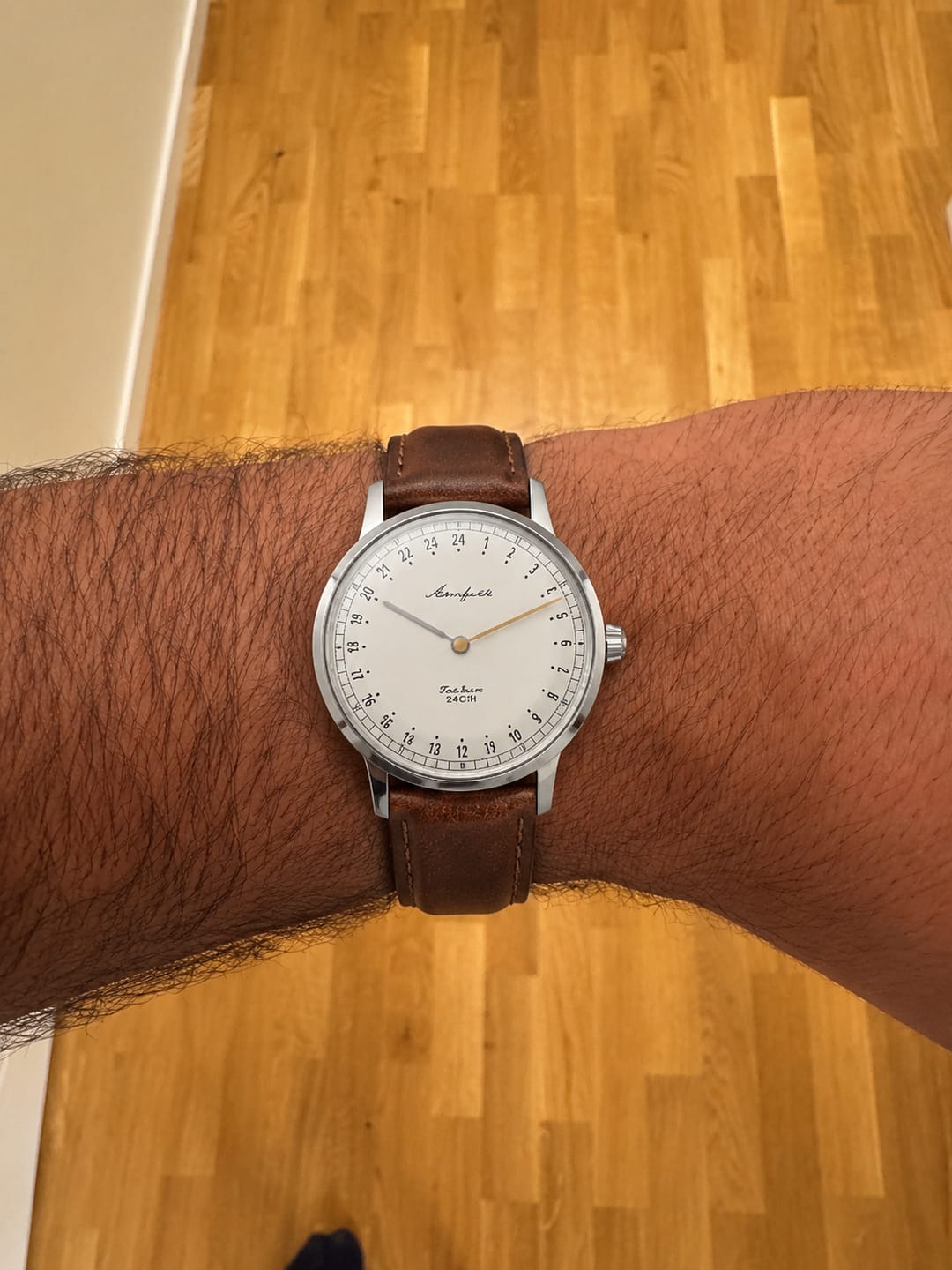 Customer photo review of First Season Silver White with Brown Leather