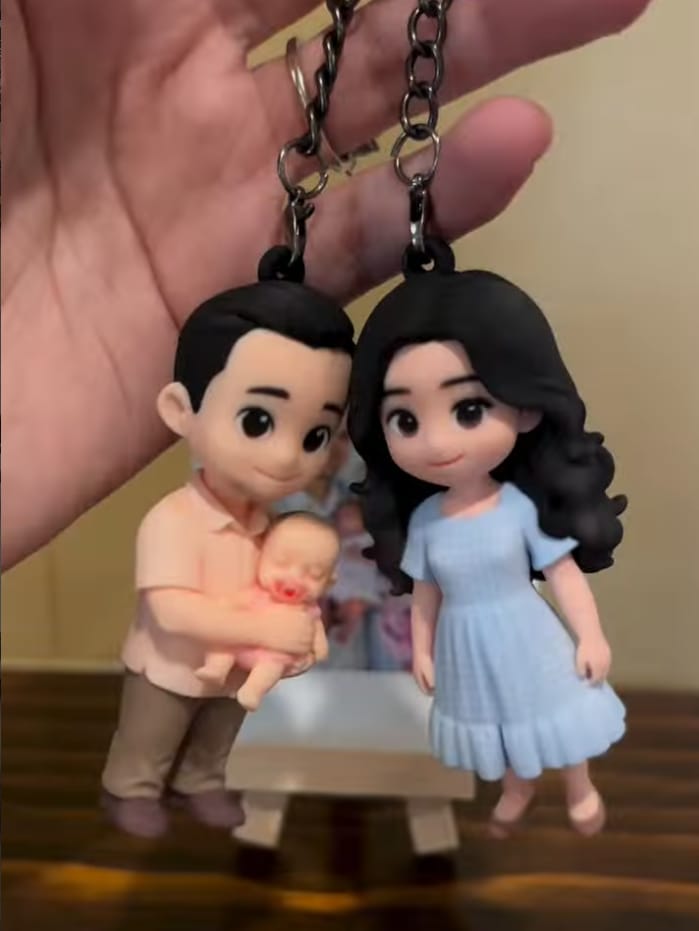 Customer photo review of Custom 3D Figure Keychain
