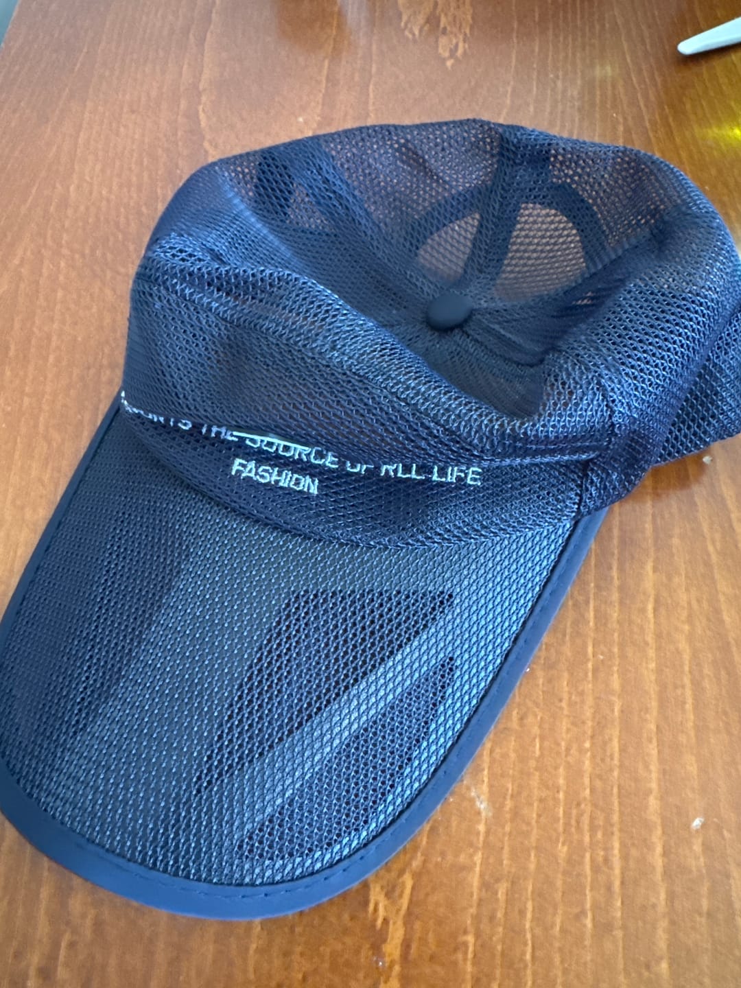 Customer photo review of Casual Shield Embroidered Mesh Baseball Cap