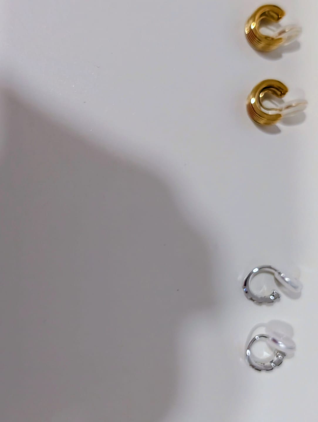 Customer photo review of Sydney Pave Clip On Earrings in Silver