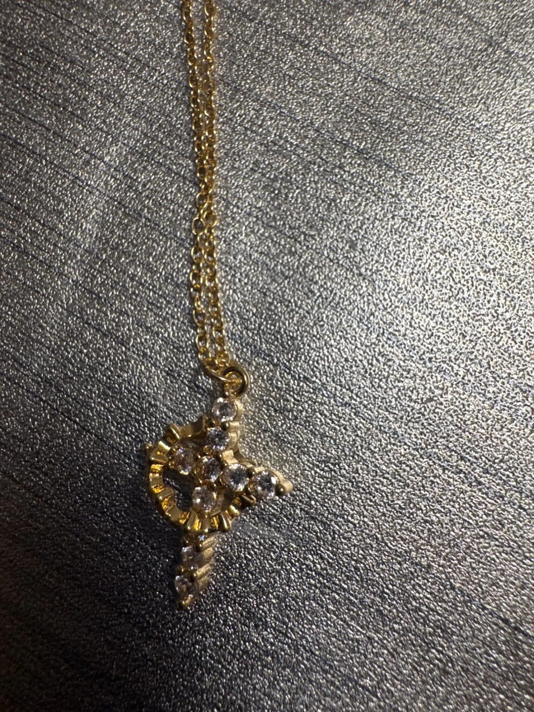 Customer photo review of Cross & Crown Necklace