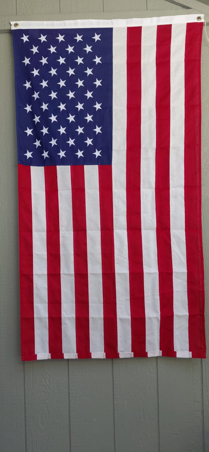 Customer photo review of Indoor Cotton American Flag - Made in USA