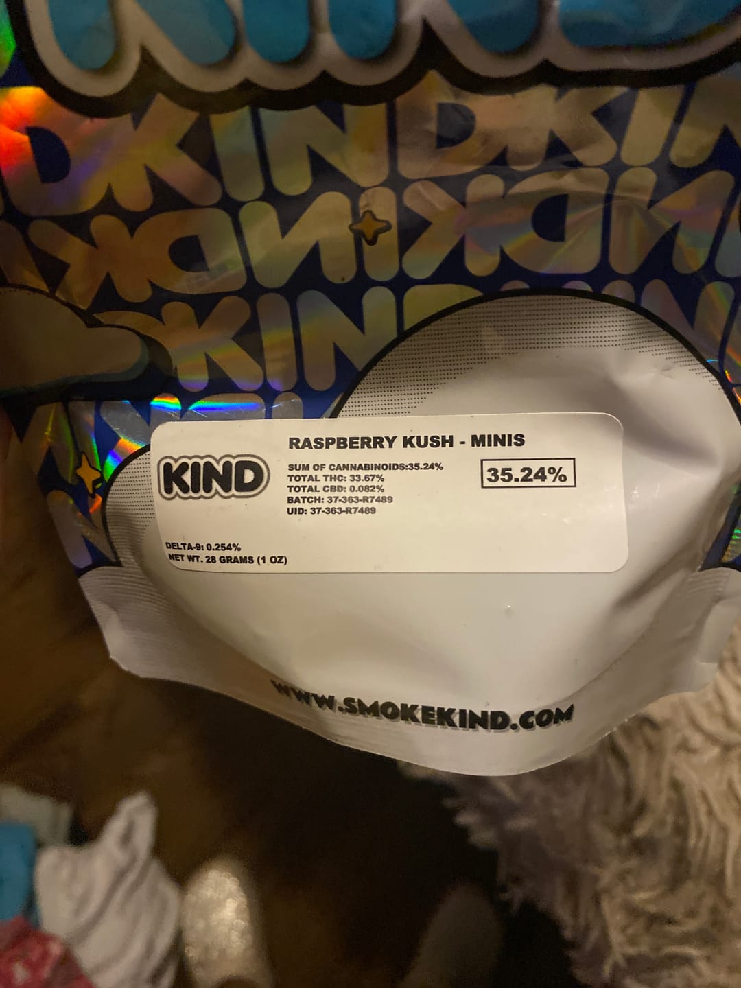 Customer photo review of Raspberry Kush - Minis - 28 Grams - Indica