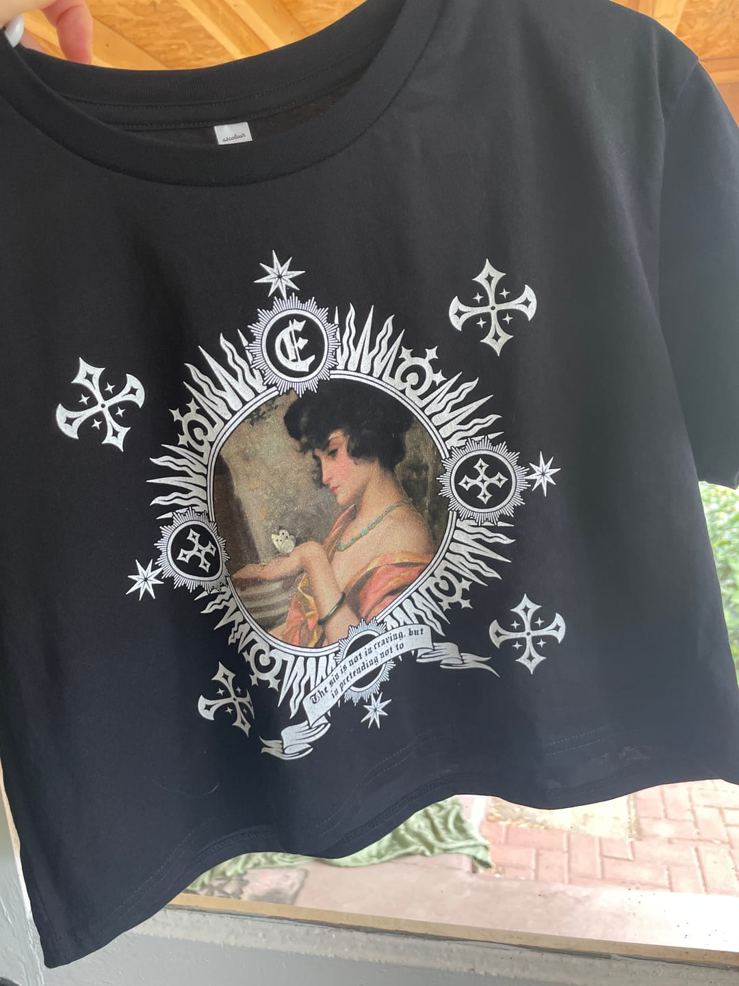 Customer photo review of Seven Sins Crop Tees