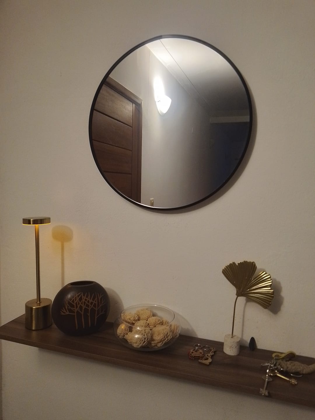 Customer photo review of Espejo Redondo Circular 50 Cm Marco Hierro Homilu