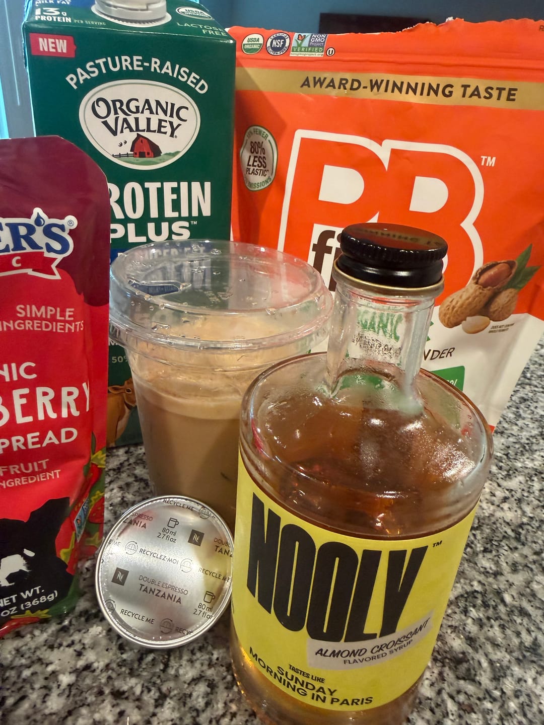 Customer photo review of Almond Coffee Syrup